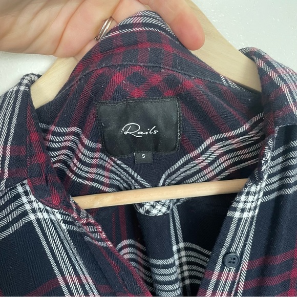 Rails Bianca Plaid Shirt Dress in Indigo / Merlot Size Small - Picture 11 of 12